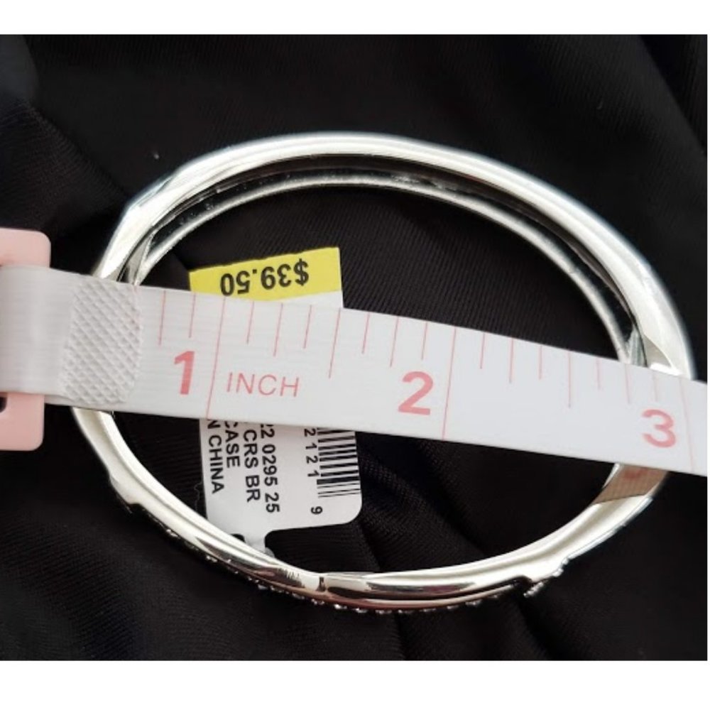 NEW Charter Club CrissCross Bangle Bracelet Silver - Picture 8 of 9